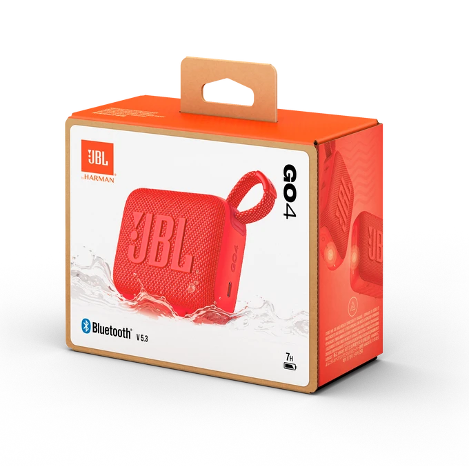 JBL JBL Go 4 Wireless Bluetooth Mini Speaker - Rood, foto 6 van 6