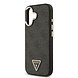 Guess Guess iPhone 17 Back cover coque - MagSafe - 4G Triangle Logo - Gold Edge - Noir