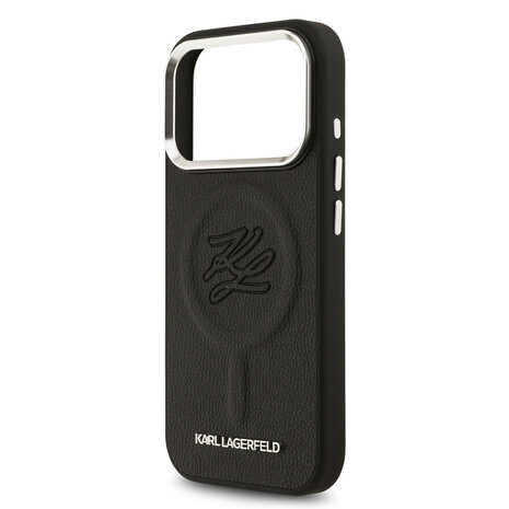 Karl Lagerfeld Karl Lagerfeld iPhone 17 Pro Back cover case - MagSafe - Initials - Black