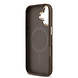 Guess Guess iPhone 17 Back-Cover hul - MagSafe - 4G Triangle Logo - Gold Edge - Braun