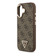 Guess Guess iPhone 17 Backcover hoesje - MagSafe - 4G Triangle Logo - Gold Edge - Bruin