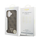 Guess Guess iPhone 17 Back-Cover hul - MagSafe - 4G Triangle Logo - Gold Edge - Braun