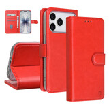 TUNIQ TUNIQ iPhone 17 Pro Book-Case hul - Kartenhalter für 3 Karten - Magnetverschluss - Aufhänger - Rot