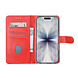 TUNIQ TUNIQ iPhone 17 Pro Book type case - Card holder for 3 cards - Magnetic closure - Hanger - Red