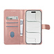 TUNIQ TUNIQ iPhone 17 Air Book Case hoesje - Pasjeshouder voor 3 pasjes - Magneetsluiting - Hanger - Rose Gold