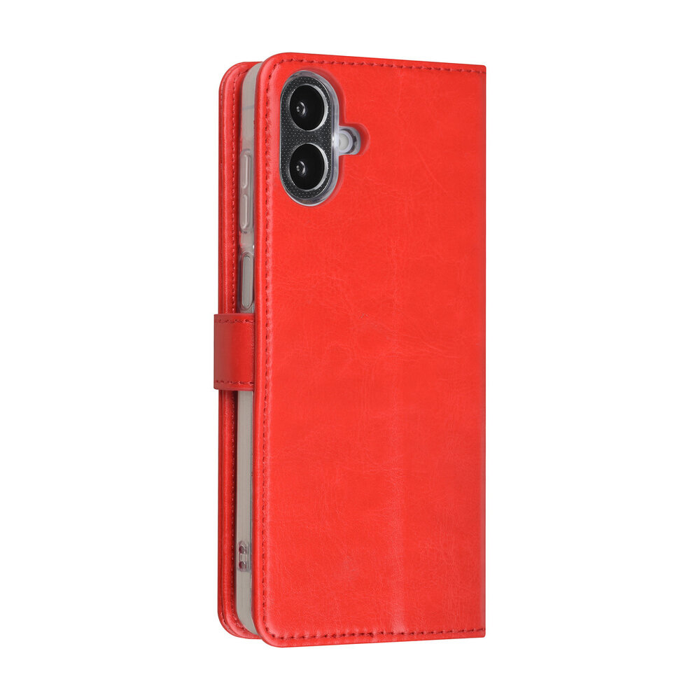 TUNIQ TUNIQ Galaxy A07 Book-Case hul - Kartenhalter für 3 Karten - Magnetverschluss - Aufhänger - Rot