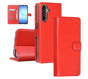 TUNIQ TUNIQ Galaxy A17 Book Case hoesje - Pasjeshouder voor 3 pasjes - Magneetsluiting - Hanger - Rood