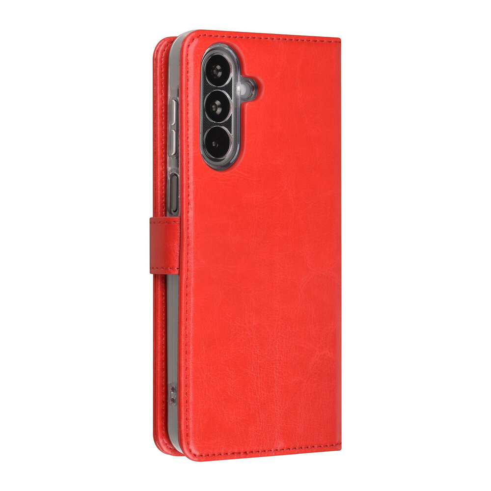 TUNIQ TUNIQ Galaxy A17 Book type case - Card holder for 3 cards - Magnetic closure - Hanger - Red