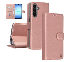 TUNIQ TUNIQ Galaxy A17 Book Case hoesje - Pasjeshouder voor 3 pasjes - Magneetsluiting - Hanger - Rose Gold