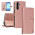 TUNIQ Galaxy A17 Book type housse - Porte-cartes pour 3 cartes - Fermeture magnétique - Cintre - Rose Gold