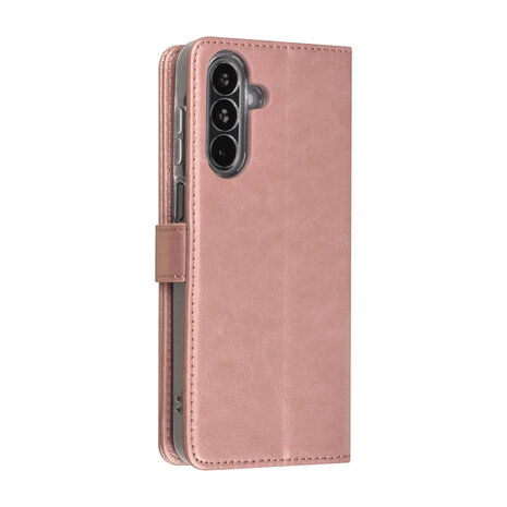 TUNIQ TUNIQ Galaxy A17 Book type case - Card holder for 3 cards - Magnetic closure - Hanger - Rose Gold TUNIQ TUNIQ Galaxy A17 Book type case - Card holder for 3 cards - Magnetic closure - Hanger - Rose Gold
