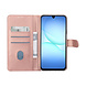 TUNIQ TUNIQ Galaxy A17 Book Case hoesje - Pasjeshouder voor 3 pasjes - Magneetsluiting - Hanger - Rose Gold