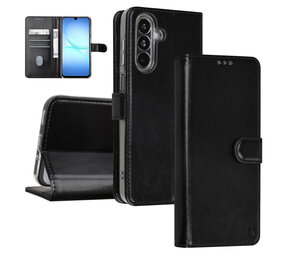 TUNIQ TUNIQ Galaxy A17 Book Case hoesje - Pasjeshouder voor 3 pasjes - Magneetsluiting - Hanger - Zwart