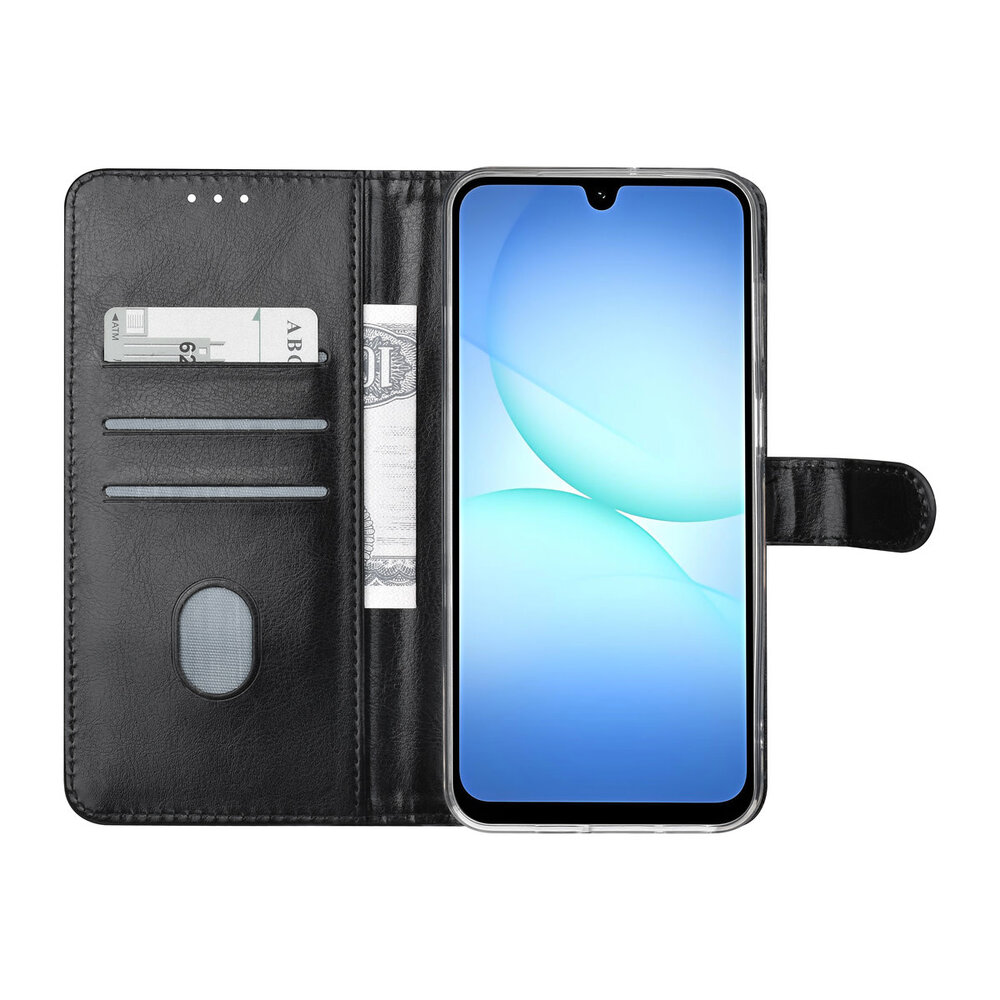 TUNIQ TUNIQ Galaxy A17 Book type case - Card holder for 3 cards - Magnetic closure - Hanger - Black TUNIQ TUNIQ Galaxy A17 Book type case - Card holder for 3 cards - Magnetic closure - Hanger - Black