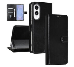 TUNIQ TUNIQ Galaxy S25 Edge Book type case - Card holder for 3 cards - Magnetic closure - Hanger - Black