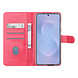 TUNIQ TUNIQ Galaxy S25 Edge Book type housse - Porte-cartes pour 3 cartes - Fermeture magnétique - Cintre - Rose vif
