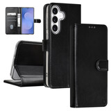 TUNIQ TUNIQ Galaxy S25 FE Book type housse - Porte-cartes pour 3 cartes - Fermeture magnétique - Cintre - Noir