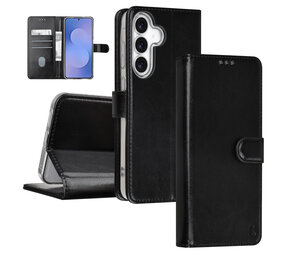 TUNIQ TUNIQ Galaxy S25 FE Book Case hoesje - Pasjeshouder voor 3 pasjes - Magneetsluiting - Hanger - Zwart