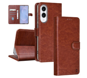 TUNIQ TUNIQ Galaxy S25 Edge Book Case hoesje - Pasjeshouder voor 3 pasjes - Magneetsluiting - Hanger - Bruin TUNIQ TUNIQ Galaxy S25 Edge Book Case hoesje - Pasjeshouder voor 3 pasjes - Magneetsluiting - Hanger - Bruin