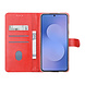 TUNIQ TUNIQ Galaxy S25 FE Book type case - Card holder for 3 cards - Magnetic closure - Hanger - Red