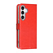 TUNIQ TUNIQ Galaxy S25 FE Book type case - Card holder for 3 cards - Magnetic closure - Hanger - Red
