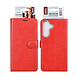 TUNIQ TUNIQ Galaxy S25 FE Book Case hoesje - Pasjeshouder voor 3 pasjes - Magneetsluiting - Hanger - Rood