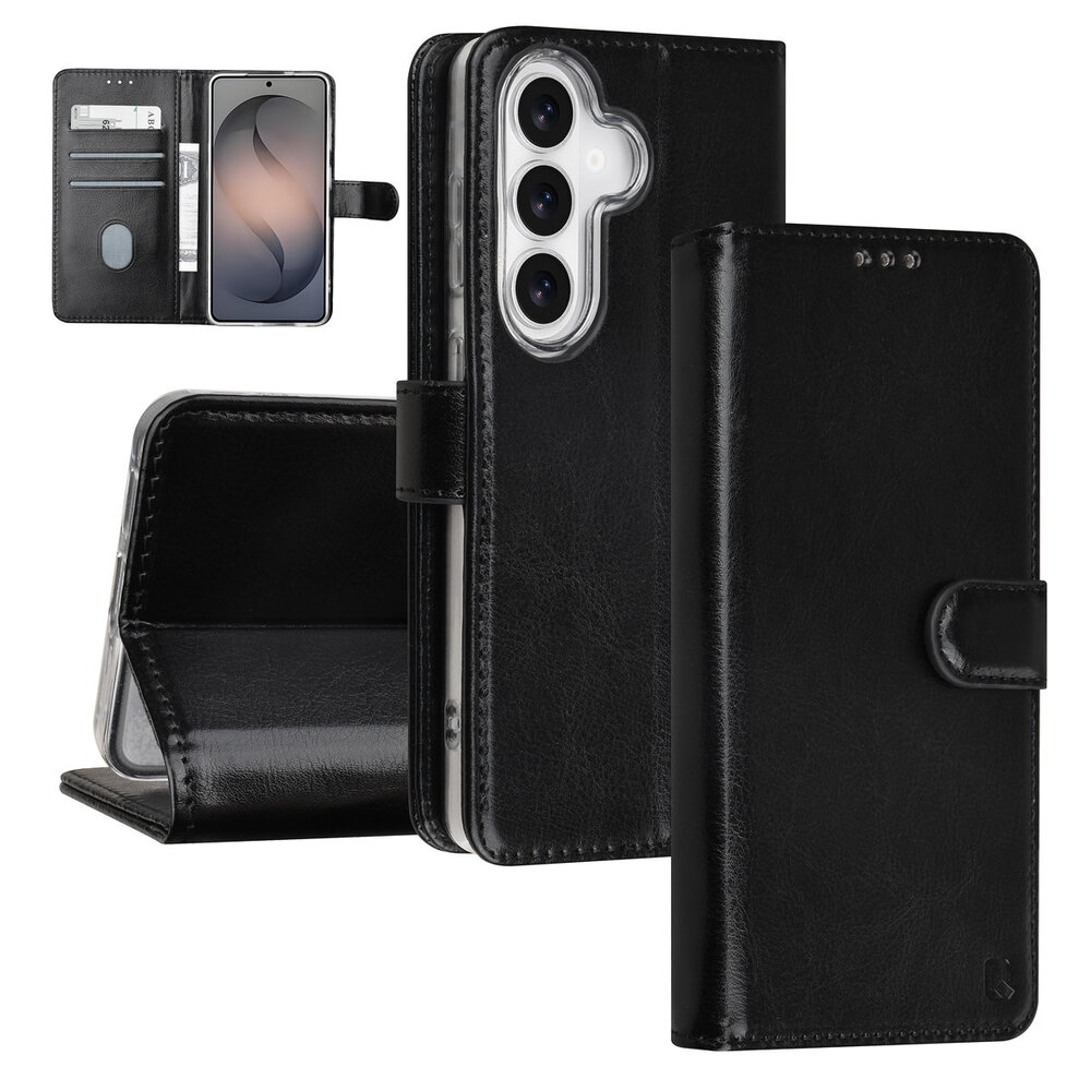TUNIQ TUNIQ Galaxy S26 Book type housse - Porte-cartes pour 3 cartes - Fermeture magnétique - Cintre - Noir TUNIQ TUNIQ Galaxy S26 Book type housse - Porte-cartes pour 3 cartes - Fermeture magnétique - Cintre - Noir