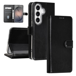 TUNIQ Galaxy S26 Book Case hoesje - Pasjeshouder voor 3 pasjes - Magneetsluiting - Hanger - Zwart