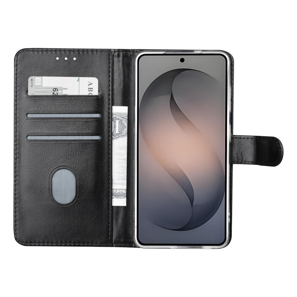 TUNIQ TUNIQ Galaxy S26 Book-Case hul - Kartenhalter für 3 Karten - Magnetverschluss - Aufhänger - Schwarz