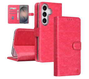 TUNIQ TUNIQ Galaxy S26 Book type case - Card holder for 3 cards - Magnetic closure - Hanger - Hot Pink