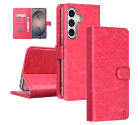 TUNIQ TUNIQ Galaxy S26 Plus Book type case - Card holder for 3 cards - Magnetic closure - Hanger - Hot Pink