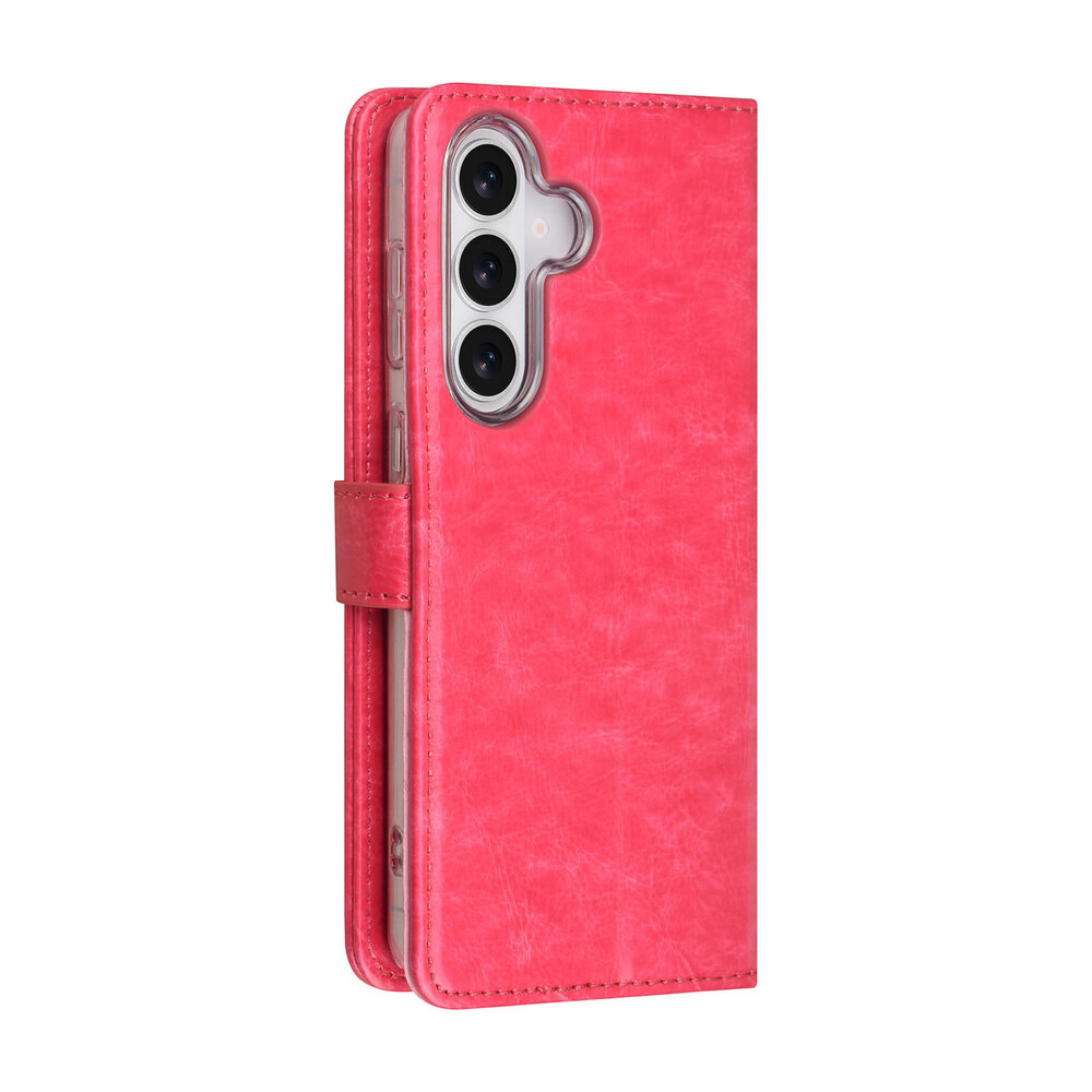TUNIQ TUNIQ Galaxy S26 Plus Book type case - Card holder for 3 cards - Magnetic closure - Hanger - Hot Pink