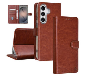 TUNIQ TUNIQ Galaxy S26 Plus Book type case - Card holder for 3 cards - Magnetic closure - Hanger - Brown