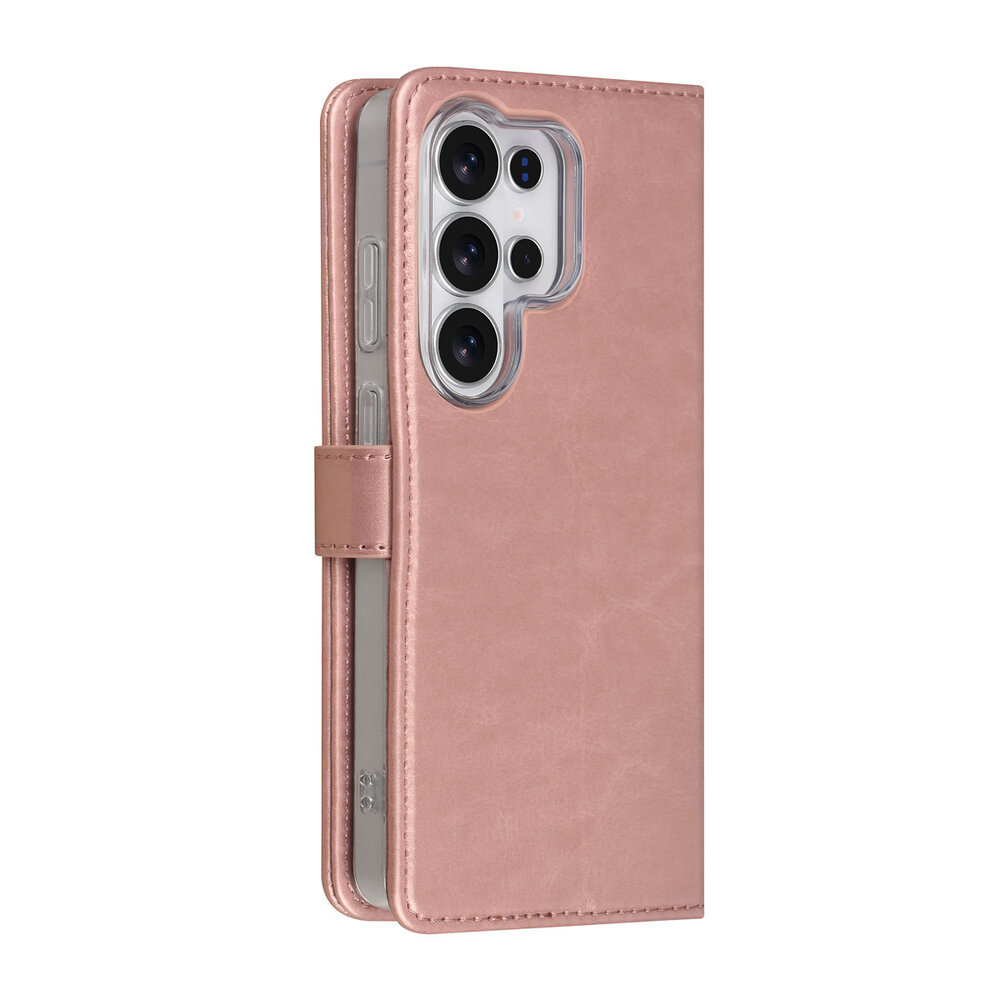 TUNIQ TUNIQ Galaxy S26 Ultra Book-Case hul - Kartenhalter für 3 Karten - Magnetverschluss - Aufhänger - Rose Gold TUNIQ TUNIQ Galaxy S26 Ultra Book-Case hul - Kartenhalter für 3 Karten - Magnetverschluss - Aufhänger - Rose Gold