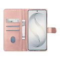 TUNIQ TUNIQ Galaxy S26 Ultra Book type housse - Porte-cartes pour 3 cartes - Fermeture magnétique - Cintre - Rose Gold