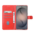 TUNIQ TUNIQ Galaxy S26 Ultra Book type case - Card holder for 3 cards - Magnetic closure - Hanger - Red