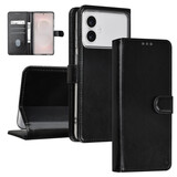 TUNIQ TUNIQ Galaxy S26 Edge Book-Case hul - Kartenhalter für 3 Karten - Magnetverschluss - Aufhänger - Schwarz