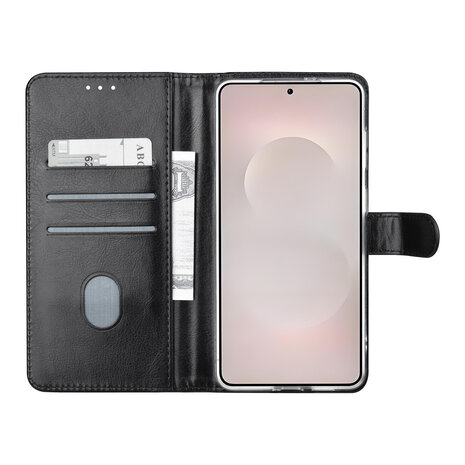 TUNIQ TUNIQ Galaxy S26 Edge Book type case - Card holder for 3 cards - Magnetic closure - Hanger - Black TUNIQ TUNIQ Galaxy S26 Edge Book type case - Card holder for 3 cards - Magnetic closure - Hanger - Black