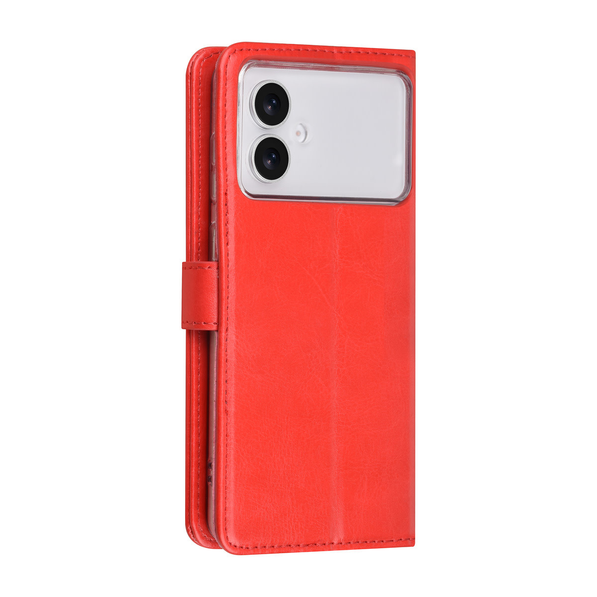TUNIQ TUNIQ Galaxy S26 Edge Book Case hoesje - Pasjeshouder voor 3 pasjes - Magneetsluiting - Hanger - Rood, foto 2 van 4