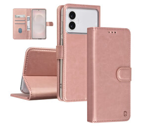 TUNIQ TUNIQ Galaxy S26 Edge Book type case - Card holder for 3 cards - Magnetic closure - Hanger - Rose Gold TUNIQ TUNIQ Galaxy S26 Edge Book type case - Card holder for 3 cards - Magnetic closure - Hanger - Rose Gold