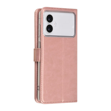 TUNIQ TUNIQ Galaxy S26 Edge Book type housse - Porte-cartes pour 3 cartes - Fermeture magnétique - Cintre - Rose Gold TUNIQ TUNIQ Galaxy S26 Edge Book type housse - Porte-cartes pour 3 cartes - Fermeture magnétique - Cintre - Rose Gold