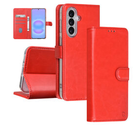 TUNIQ TUNIQ Galaxy A37 Book Case hoesje - Pasjeshouder voor 3 pasjes - Magneetsluiting - Hanger - Rood