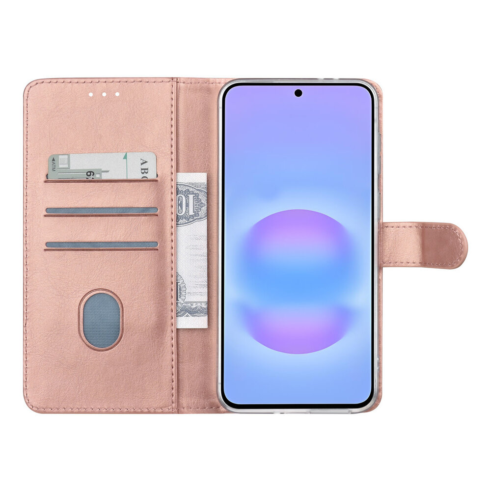 TUNIQ TUNIQ Galaxy A37 Book-Case hul - Kartenhalter für 3 Karten - Magnetverschluss - Aufhänger - Rose Gold