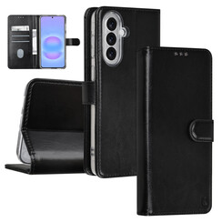 TUNIQ Galaxy A57 Book Case hoesje - Pasjeshouder voor 3 pasjes - Magneetsluiting - Hanger - Zwart