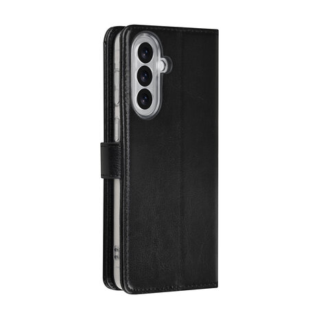 TUNIQ TUNIQ Galaxy A57 Book-Case hul - Kartenhalter für 3 Karten - Magnetverschluss - Aufhänger - Schwarz