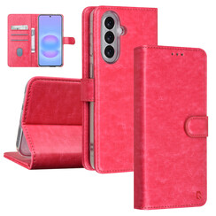 TUNIQ Galaxy A57 Book Case hoesje - Pasjeshouder voor 3 pasjes - Magneetsluiting - Hanger - Roze
