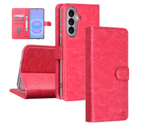 TUNIQ TUNIQ Galaxy A57 Book Case hoesje - Pasjeshouder voor 3 pasjes - Magneetsluiting - Hanger - Roze