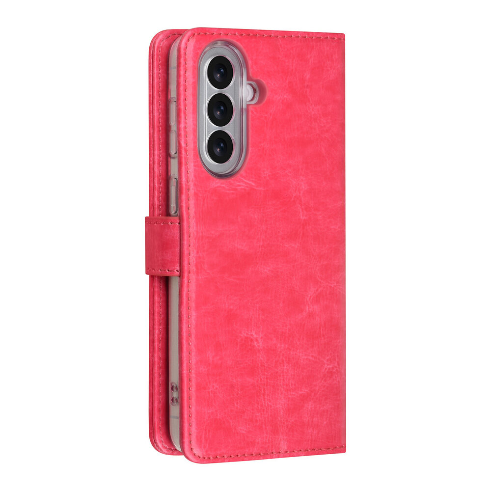 TUNIQ TUNIQ Galaxy A57 Book-Case hul - Kartenhalter für 3 Karten - Magnetverschluss - Aufhänger - Rosa TUNIQ TUNIQ Galaxy A57 Book-Case hul - Kartenhalter für 3 Karten - Magnetverschluss - Aufhänger - Rosa