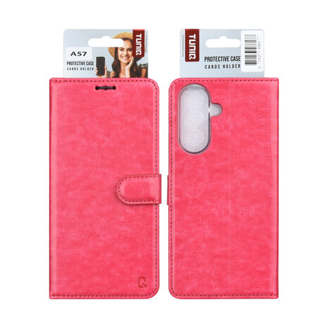 TUNIQ TUNIQ Galaxy A57 Book type housse - Porte-cartes pour 3 cartes - Fermeture magnétique - Cintre - Rose TUNIQ TUNIQ Galaxy A57 Book type housse - Porte-cartes pour 3 cartes - Fermeture magnétique - Cintre - Rose