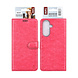 TUNIQ TUNIQ Galaxy A57 Book type case - Card holder for 3 cards - Magnetic closure - Hanger - Pink